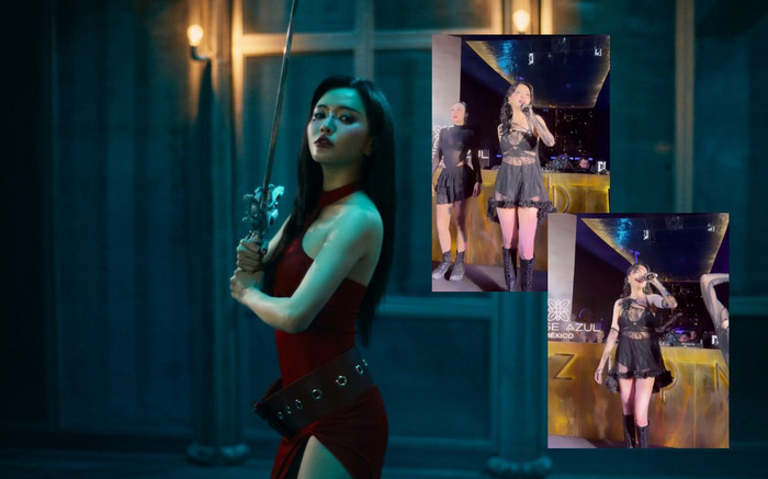 Bích Phương lần đầu hát live 'Nâng chén tiêu sầu', trang phục biểu diễn gây tranh cãi Ảnh 2