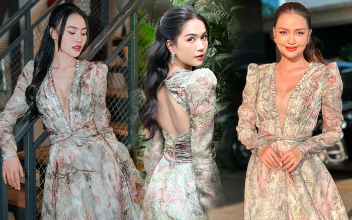 3 mỹ nhân Vbiz cùng diện một mẫu váy khoét sâu phần ngực Ảnh 2