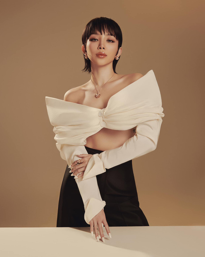 Không chỉ ghi dấu với những bản phối sôi động hay trầm lắng chạm đến trái tim người yêu âm nhạc trẻ, người đẹp sinh năm 1989 từng được công chúng biết đến từ thuở thiếu thời bởi lịch trình nghệ thuật dày đặc. Ảnh FBNV