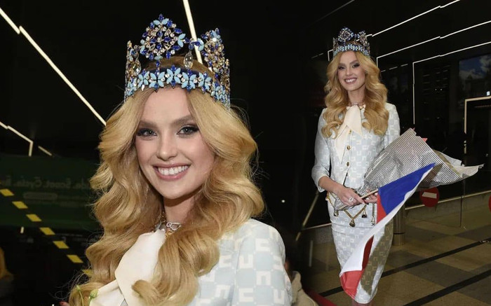 Đương kim Hoa hậu Thế giới về nước, nhan sắc 'phát sáng' tại sân bay Ảnh 2