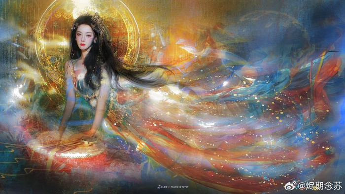 Địch Lệ Nhiệt Ba hóa thần nữ Đôn Hoàng