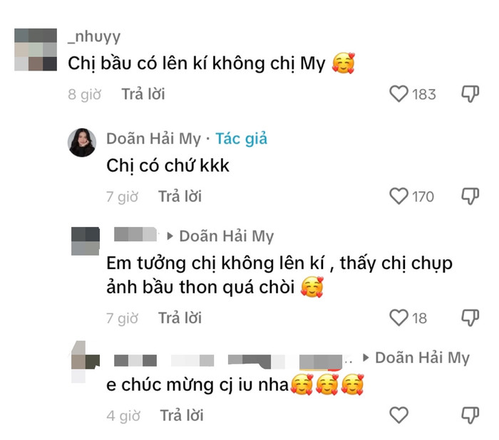 Doãn Hải My khá cởi mở trong việc chia sẻ về sự thay đổi của bản thân khi mang bầu. Ảnh: Chụp màn hình