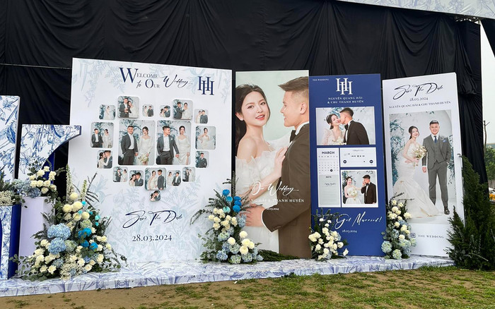 Đám cưới Quang Hải trước giờ G: Nhạc đã lên, hoa tươi phủ kín trước cổng Ảnh 2