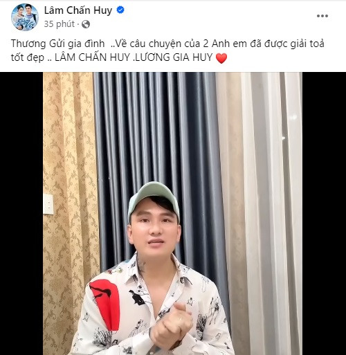 Lâm Chấn Huy cũng đăng video, mong khép lại ồn ào.