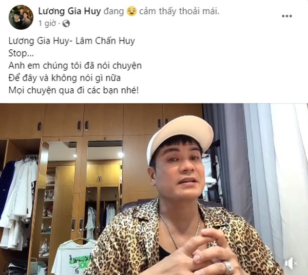 Lương Gia Huy cho biết đã gặp mặt, hóa giải hiểu lầm với đàn em trong nghề.