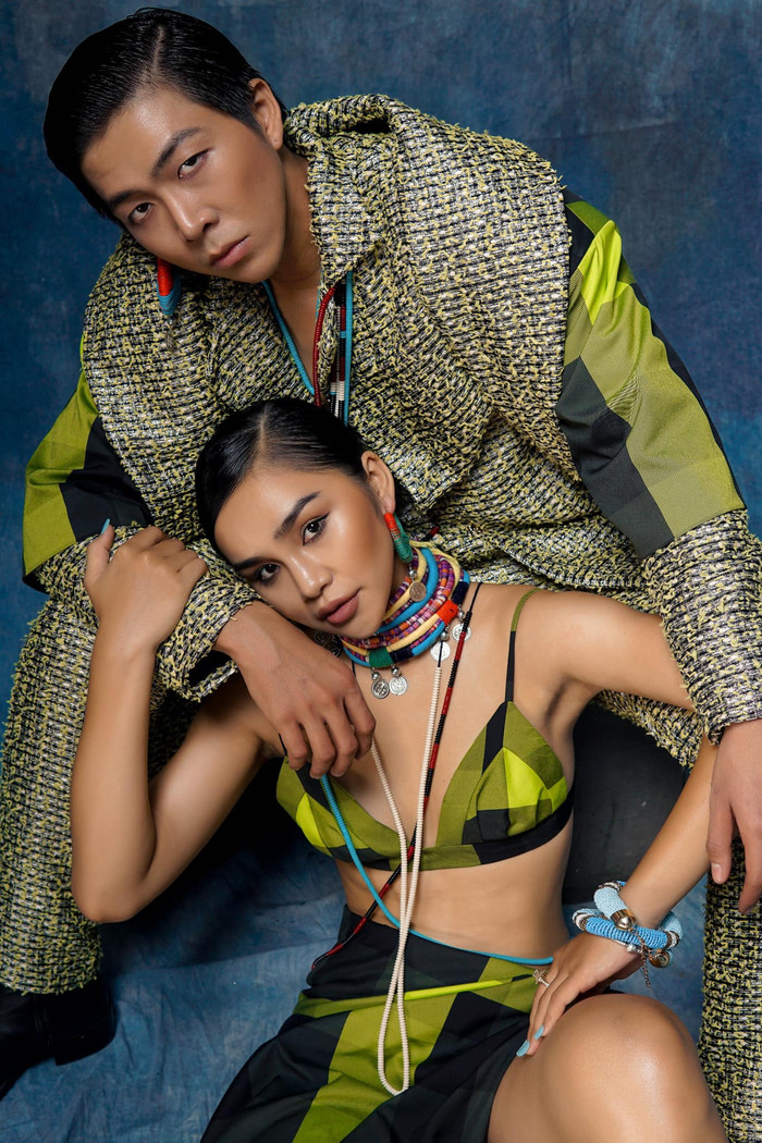 Người mẫu Lê Thu Trang và diễn viên Quang Sơn.