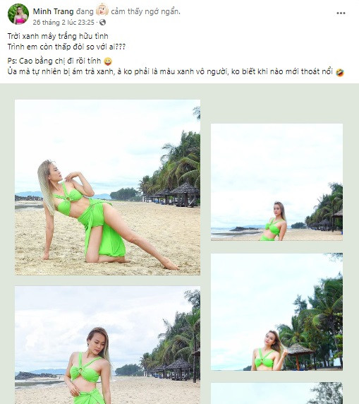 Nữ ca sĩ bóng gió nói về chuyện 'trà xanh'. 