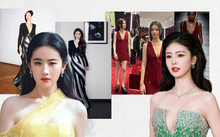 Cùng sửa váy cho đỡ hở, Lưu Diệc Phi đầy sang chảnh, Bạch Lộc lại xấu tệ hại Ảnh 2