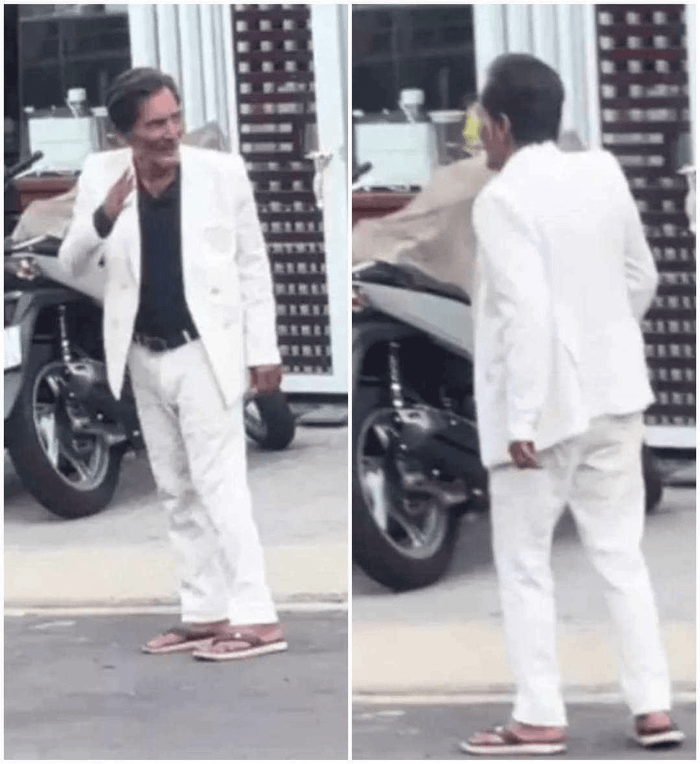 Hình ảnh mới nhất của Thương Tín khiến nhiều khán giả hiếu kỳ xen lẫn cảm giác xót xa. Ảnh: Cắt từ clip