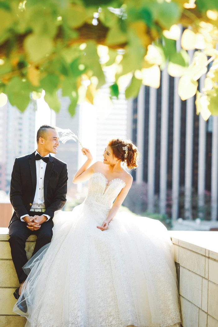 Ảnh cưới của Lương Thế Thành và Thuý Diễm vào năm 2014. 