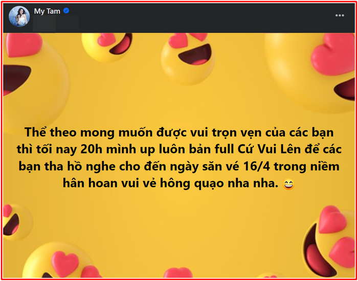 Mỹ Tâm 'phá lệ' vì người hâm mộ Ảnh 1