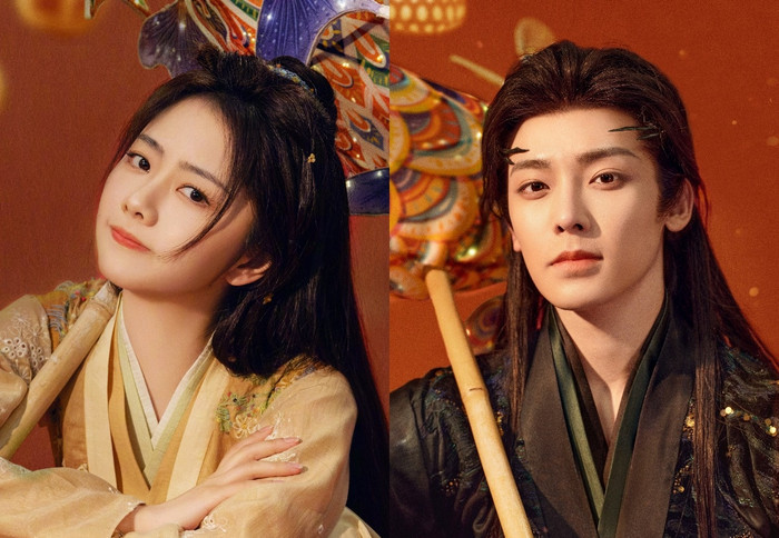 Đàm Tùng Vận và Hầu Minh Hạo trong Tiêu Dao, phim đã khai máy từ cuối tháng 2/2024. 