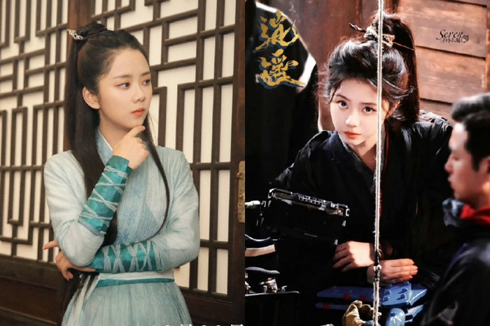 Tạo hình mới của Đàm Tùng Vận (bên phải) trong Tiêu Dao khiến khán giả vô tình nhớ đến nhân vật Viên Kim Hạ cũng do Đàm Tùng Vận đóng ở Cẩm Y Chi Hạ. 