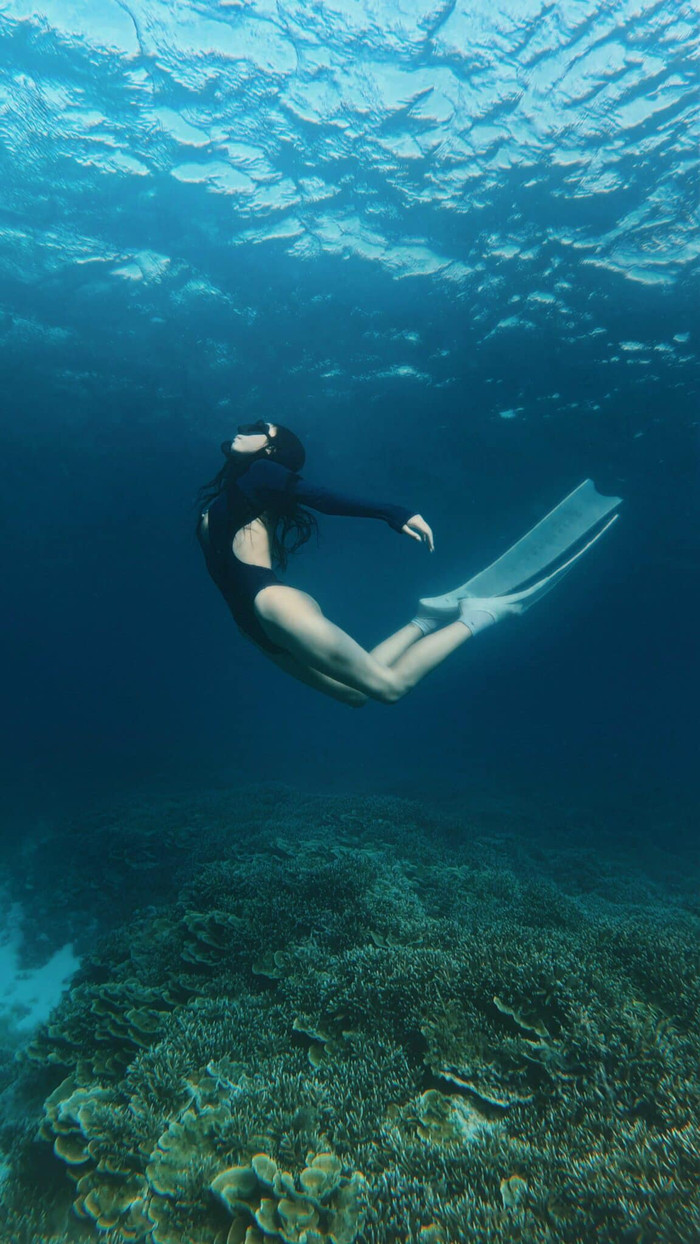 Freediving tại Phú Quý: thả lỏng, thoải mái, tự do giữa đại dương - Ảnh: Nhi Khaq