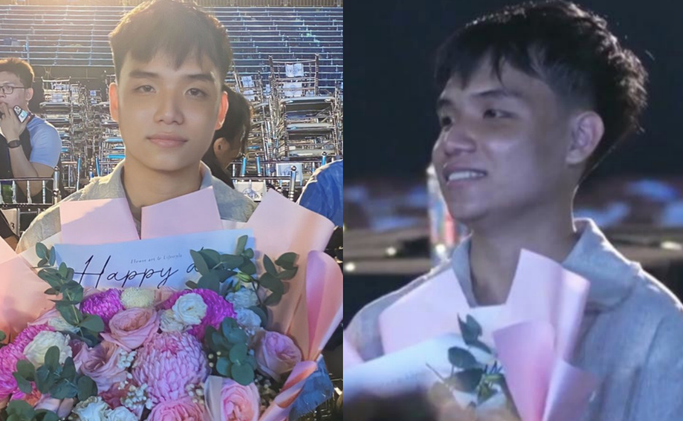 Anh Kiệt xuất hiện tại Chung kết Miss World Vietnam 2023 để cổ vũ Hoa hậu Ý Nhi. 