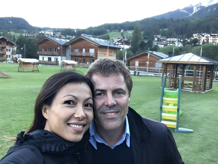 Ngô Mỹ Uyên và chồng Marco Casini.