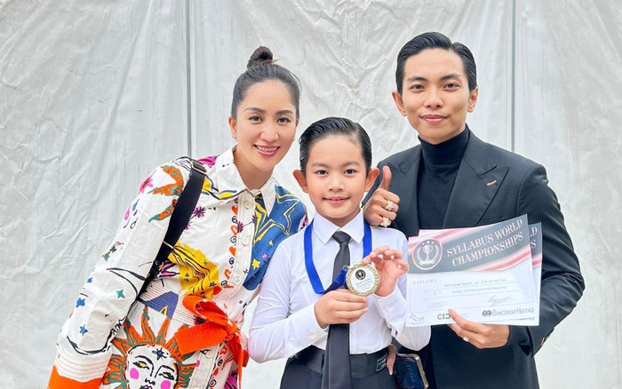 Con trai của Khánh Thi - Phan Hiển vô địch thế giới lần 2 dancesport hạng tuổi Thiếu Nhi Ảnh 2