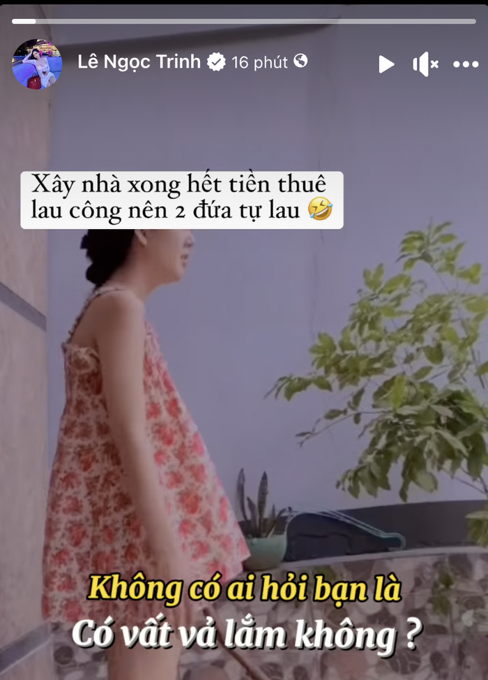 Ngọc Trinh hết tiền sau khi xây nhà cùng chồng Ảnh 1