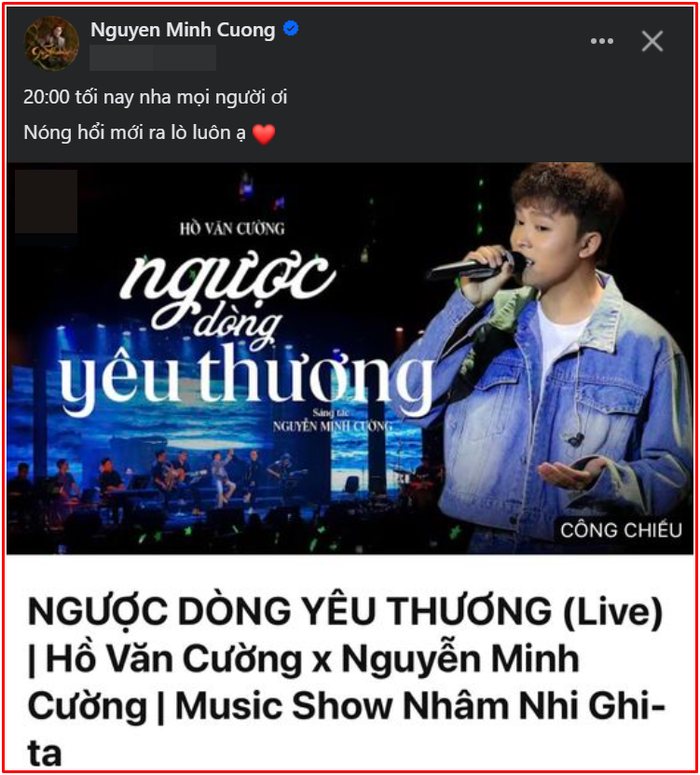 Hồ Văn Cường hát sáng tác mới toanh của Nguyễn Minh Cường, dân mạng phản ứng ra sao? Ảnh 2