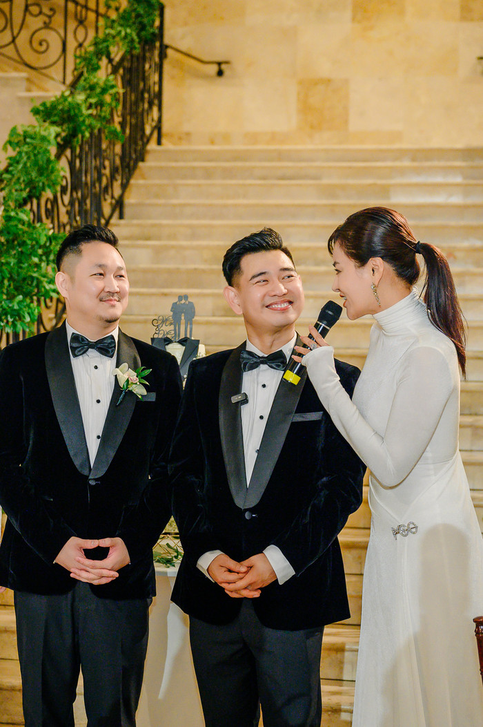 Siêu mẫu Vũ Thu Phương dành những lời chúc phúc đến cả hai.