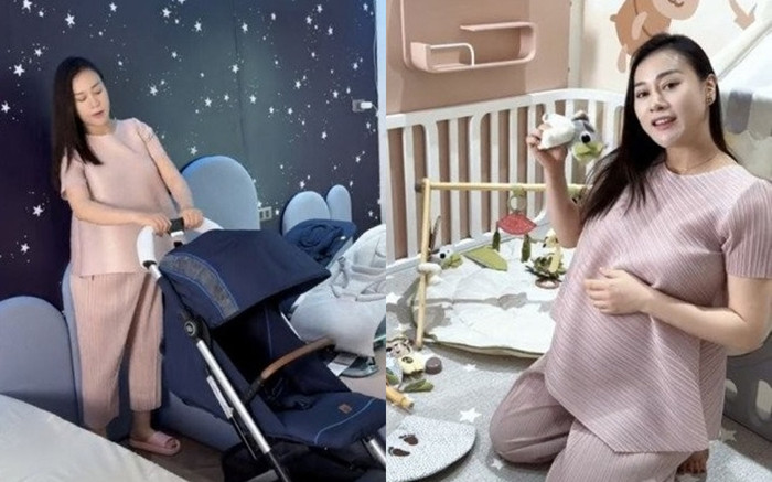 Phương Oanh chuẩn bị 7 xe nôi, khoe phòng ngủ toát mùi tiền của 2 'bé Rồng' sắp ra đời Ảnh 2