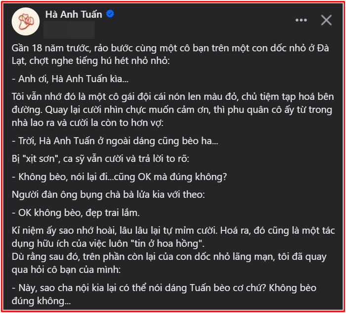 Hà Anh Tuấn 'ghim' một nhận xét của khán giả về ngoại hình của mình suốt gần 18 năm Ảnh 2