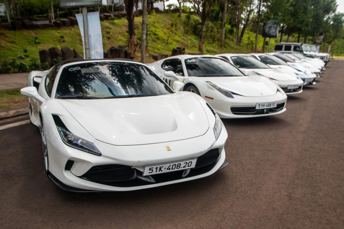 Một phần nhỏ trong bộ sưu tập Ferrari của ông Đặng Lê Nguyên Vũ.