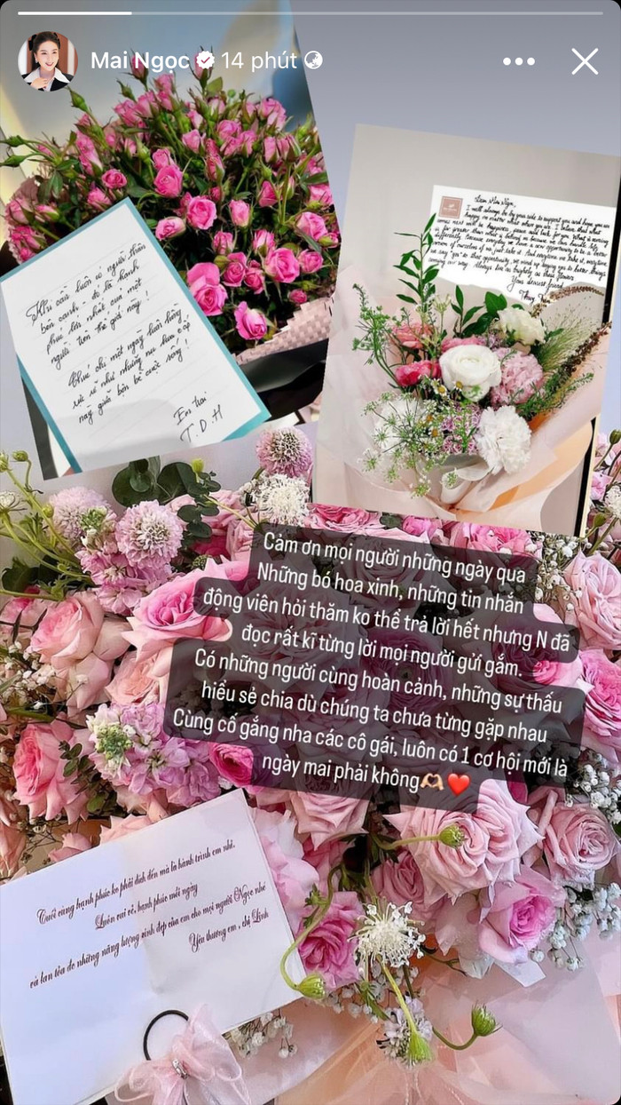 MC Mai Ngọc bày tỏ sự biết ơn khi nhận về nhiều sự quan tâm, yêu thương từ mọi người xung quanh. Ảnh: FBNV