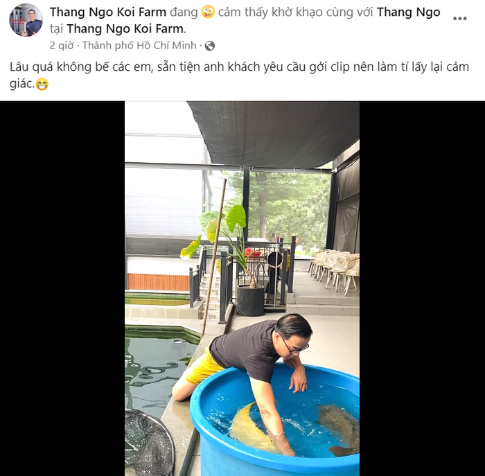 Vua cá Koi Thắng Ngô 'bế các em' giữa lúc vợ cũ Hà Thanh Xuân nắm tay 'người ấy' Ảnh 3