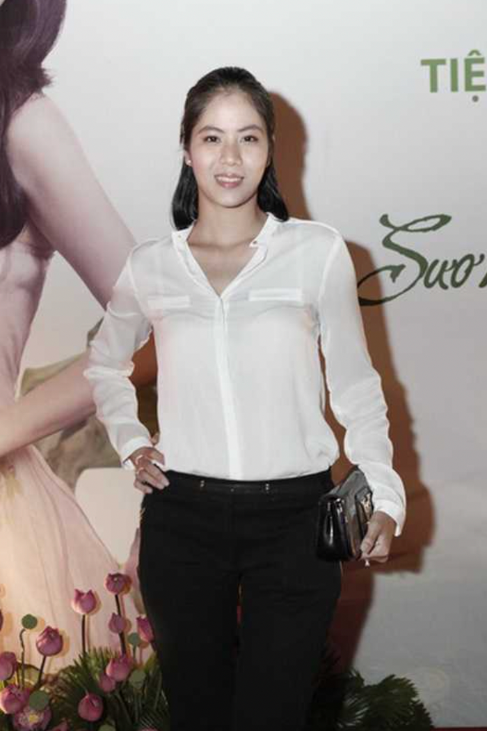Hoa hậu Thụy Quân bất ngờ xuất hiện tại một sự kiện vào năm 2013.