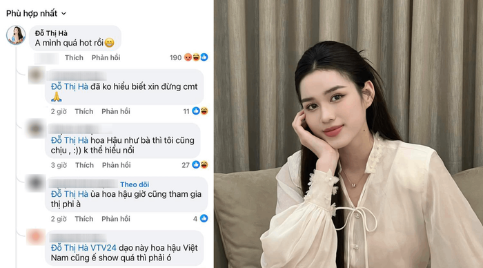 Hoa hậu Đỗ Thị Hà bị chê kém duyên khi để lại bình luận giữa ồn ào của Quang Hải - Chu Thanh Huyền với bên studio chụp hình cưới.