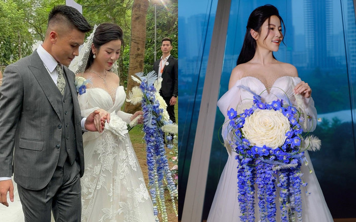 Bó hoa cầm tay của vợ Quang Hải 'độc nhất vô nhị', dân tình đoán ra ngay lý do khiến cô dâu lựa chọn! Ảnh 2
