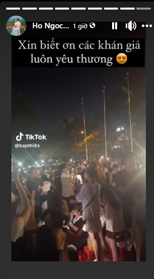 Hồ Ngọc Hà cảm ơn khán giả sau buổi giao lưu tại Đồng Nai.