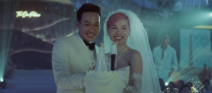 Hình ảnh diễn viên kiêm người mẫu Trâm Anh và Lâm Thanh Nhã tổ chức lễ cưới đang gây sốt.