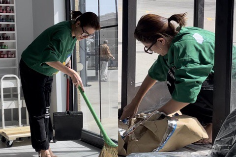 Trang Trần kiếm tiền tại nước Mỹ bằng nghề lao công và bán hàng online. 