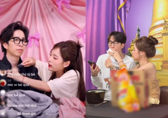 Trong những buổi livesteam cùng nhau trước đó, cả hai có nhiều hành động thân thiết.