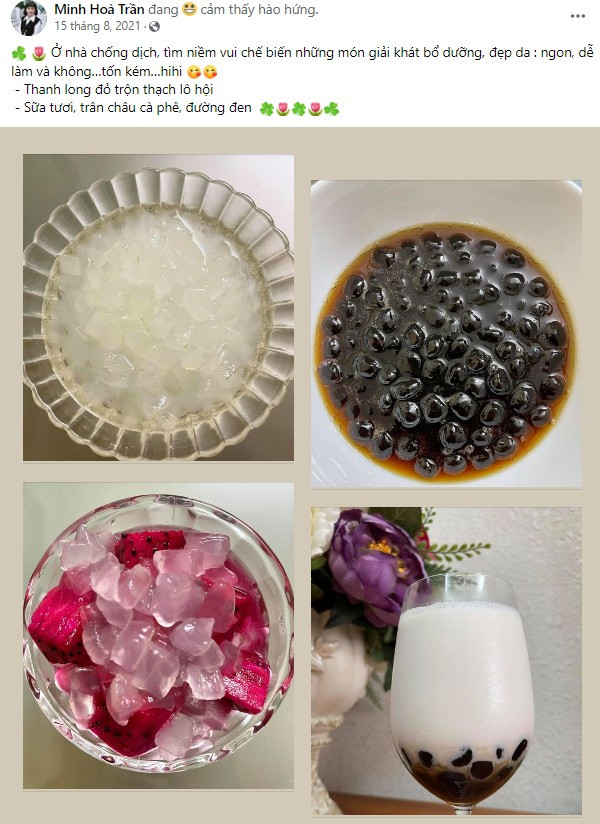 NS Minh Hòa áp dụng chế độ ăn uống lành mạnh trong việc chăm sóc da, đặc biệt là sử dụng lô hội.