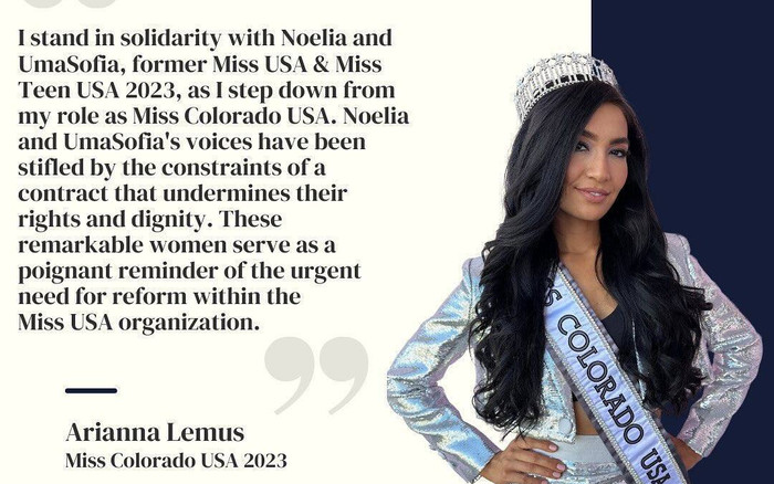 Thí sinh tại cuộc thi Hoa hậu Mỹ 2023 'học theo' đàn chị từ bỏ danh hiệu Ảnh 2