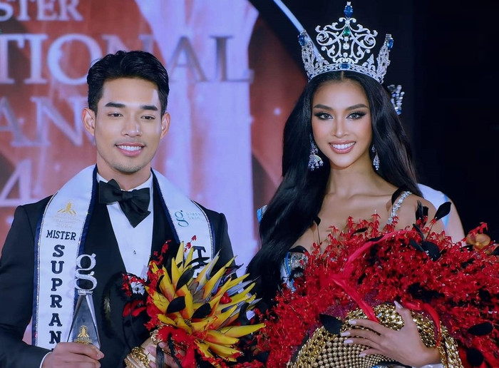Kasama Suetrong (bên phải - PV) đăng quang ngôi vị Miss Supranational Thailand 2024.