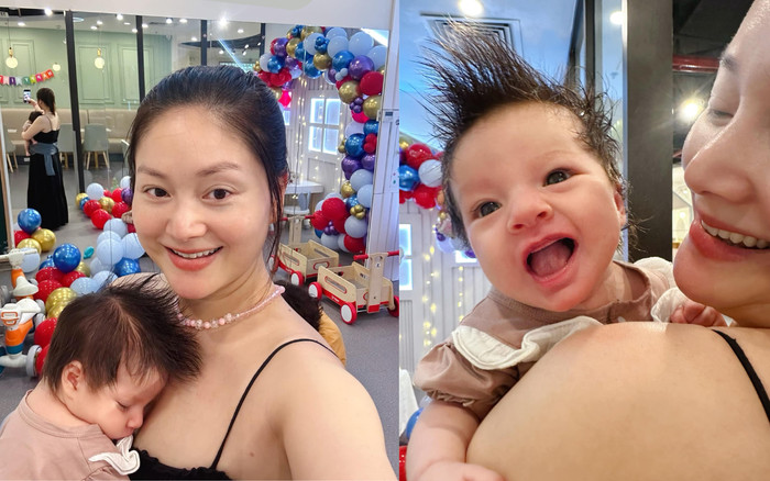 Lan Phương đưa con gái út đi chơi, biểu cảm cười toe toét của nhóc tỳ 'đốn tim' netizen Ảnh 2