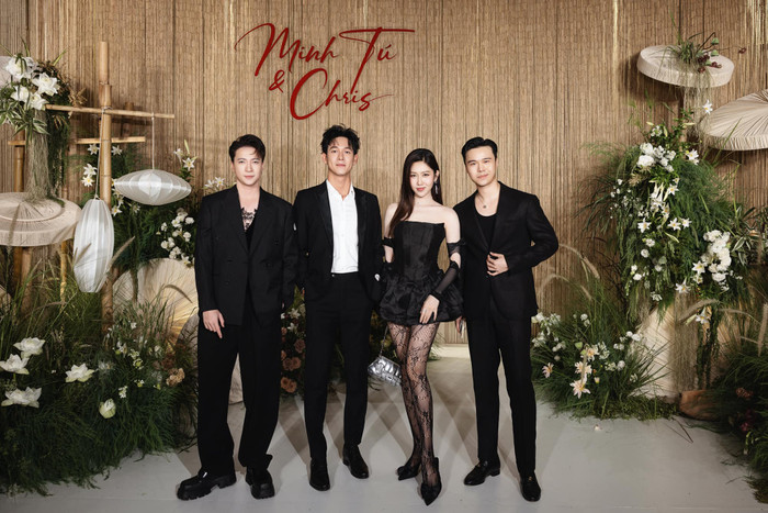 Thúy Ngân ăn diện sang trọng khi đi dự đám cưới của Minh Tú. Ảnh: FBNV