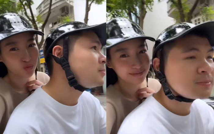 Không phải xế hộp, Đỗ Mỹ Linh và chồng thiếu gia chạy xe máy hẹn hò Ảnh 2