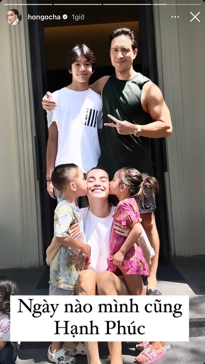 Hình ảnh mới nhất của Hồ Ngọc Hà bên cạnh Kim Lý và Subeo, Lisa - Leon. Subeo đã cao gần bằng Kim Lý Ảnh: Chụp màn hình