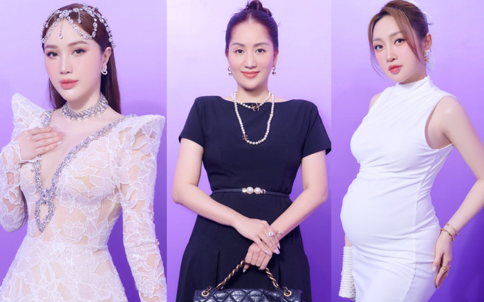 Vợ Chi Bảo khoe bụng bầu tháng thứ 5, Khánh Thi diện cây đồ hiệu 'chặt chém' Ảnh 2