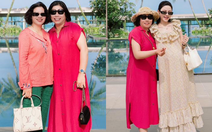 Chu Thanh Huyền thay Quang Hải đưa ba mẹ hai bên đi du lịch tại Phú Quốc. 