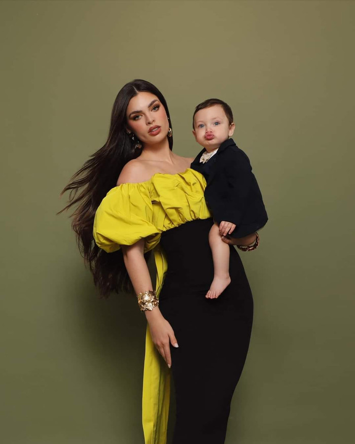 Biểu cảm dễ thương của con trai Nadia Ferreira. Ảnh: FBNV. 