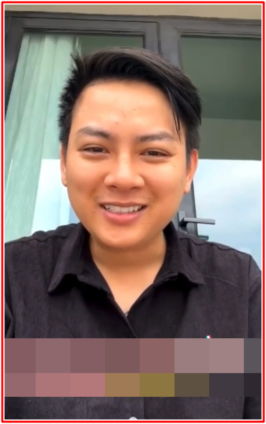 Diện mạo của Hoài Lâm trong buổi livestream mới nhất trên trang cá nhân. 