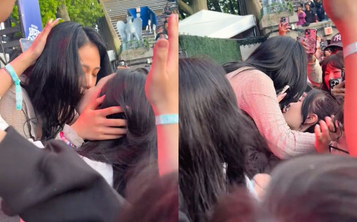 Nữ ca sĩ hôn môi khán giả khi đang biểu diễn Ảnh 2