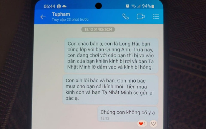 Lỡ làm gãy kính của bạn, cậu bé lớp 6 gây bão mạng xã hội bởi hành động tuyệt vời Ảnh 2