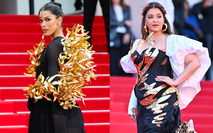 Hai hoa hậu thuộc BIG 6 diện váy mạ vàng trên thảm đỏ Cannes 2024 Ảnh 2